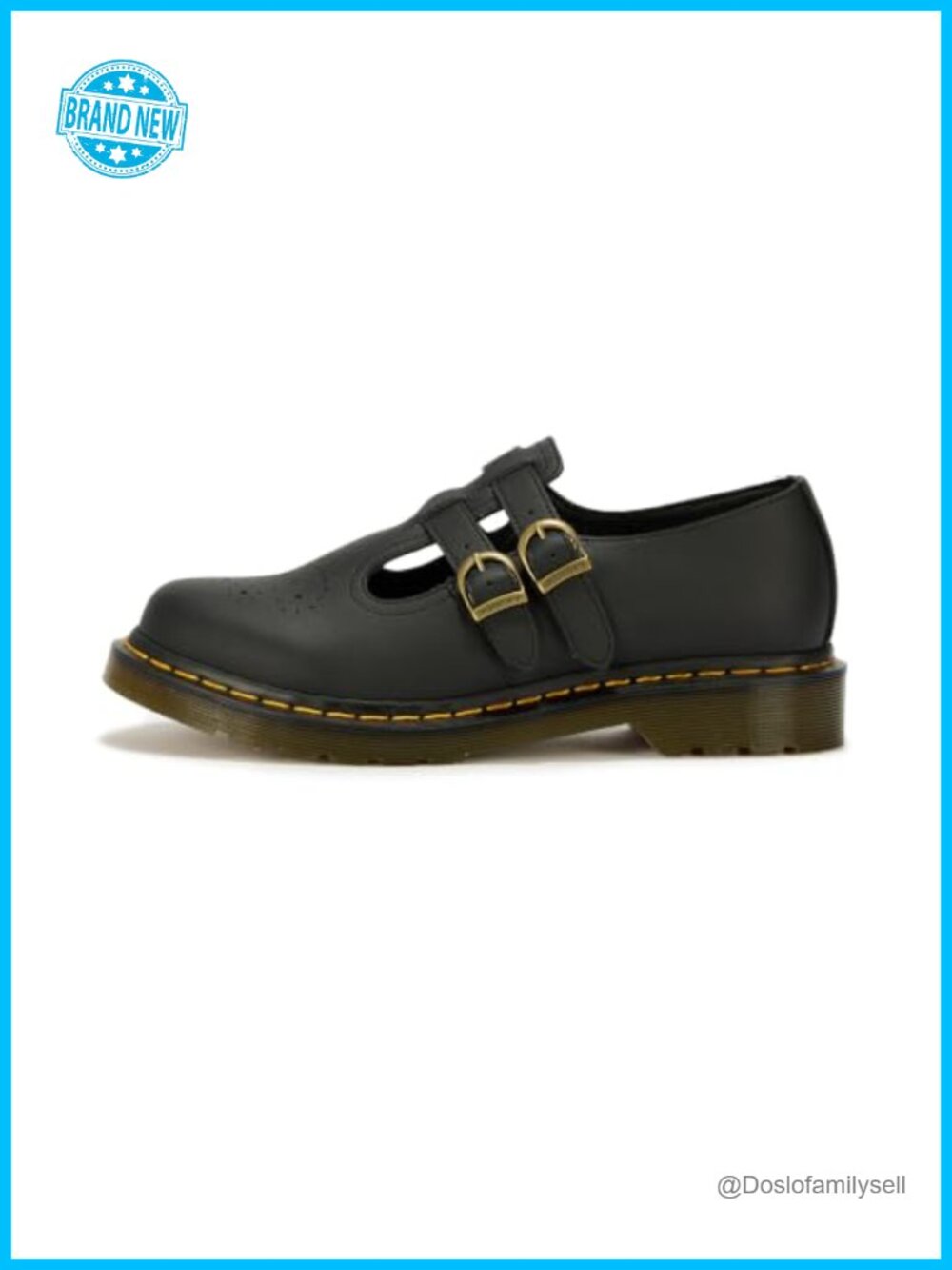 Vegan 8065 Mary Jane Flats with T-Bar Buckle Adjustable Strap